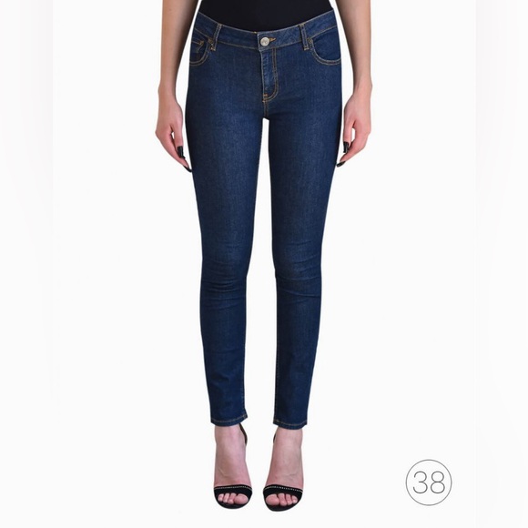 Red Valentino Dark Blue Bow Denim Jeans - Picture 2 of 7
